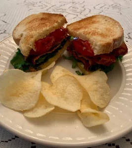 A classic BLT and some chips