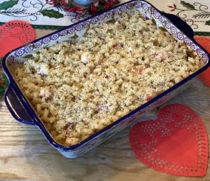 Lobster macaroni and cheese is a perfect dish for a Valentine’s Day in Maine. (Marie Durant photo)